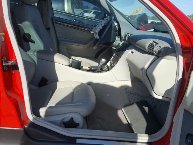 WDBRF52H77A936478 - 2007 MERCEDES-BENZ C 230 RED photo 5