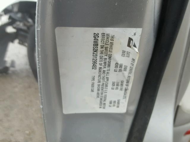 2G4WB52K231296482 - 2003 BUICK REGAL LS 银色 照片 10