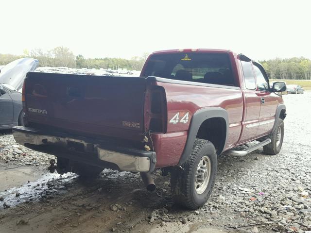 1GTHK29U14E283113 - 2004 GMC SIERRA K25 BURGUNDY photo 4