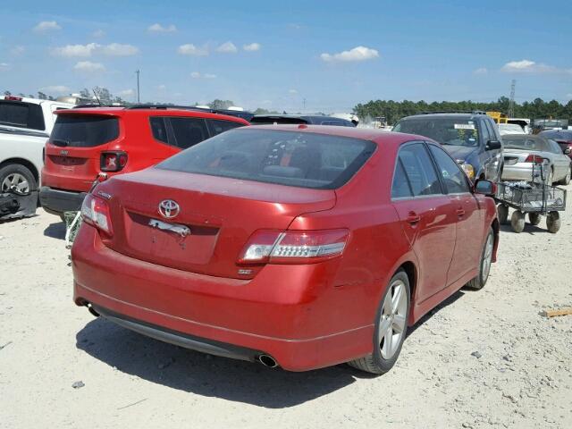 4T1BF3EK0AU040037 - 2010 TOYOTA CAMRY BASE RED photo 4