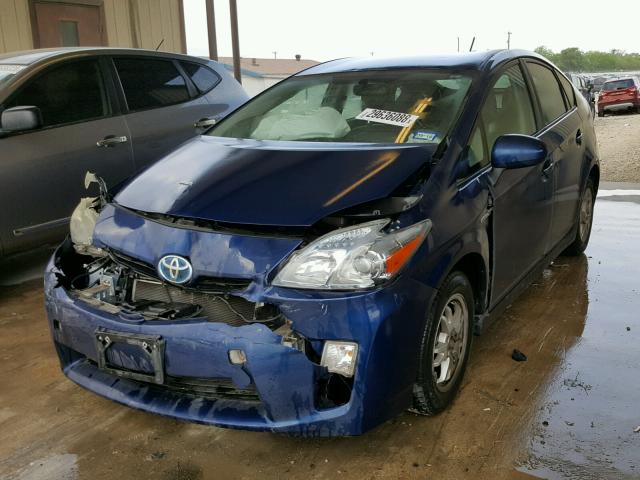 JTDKN3DUXB0305100 - 2011 TOYOTA PRIUS BLUE photo 2