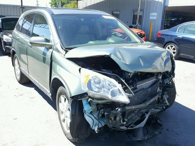 JHLRE38778C045347 - 2008 HONDA CR-V EXL GREEN photo 1