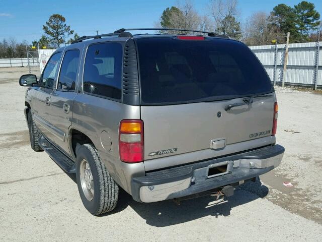 1GNEK13T01R148326 - 2001 CHEVROLET TAHOE K150 TAN photo 3