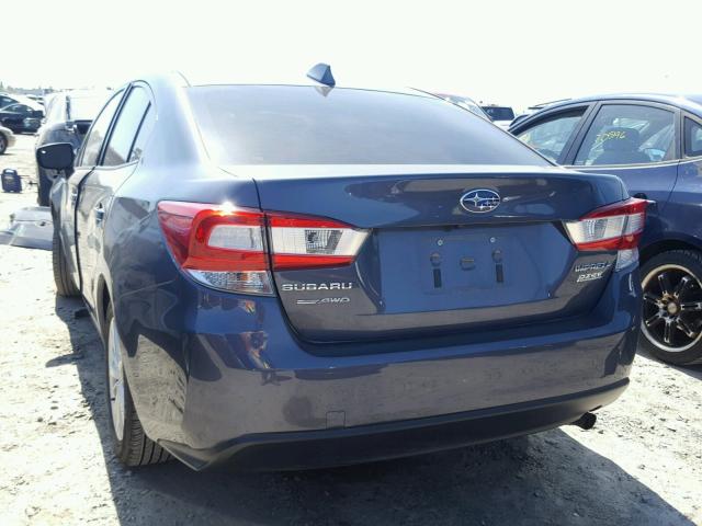 4S3GKAD69H3603455 - 2017 SUBARU IMPREZA PR BLUE photo 3