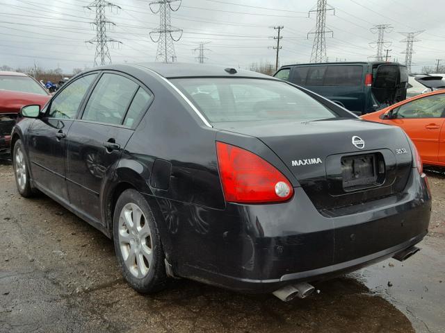 1N4BA41E48C817222 - 2008 NISSAN MAXIMA SE BLACK photo 3