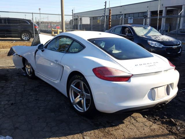 WP0AB2A85FK184699 - 2015 PORSCHE CAYMAN S WHITE photo 3