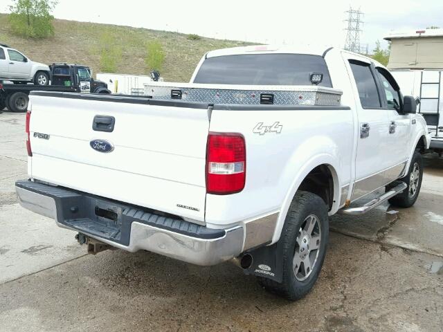 1FTPW14524KC86419 - 2004 FORD F150 WHITE photo 4