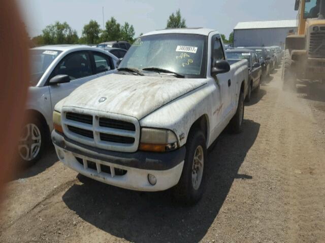 1B7FL26X8WS647521 - 1998 DODGE DAKOTA WHITE photo 2