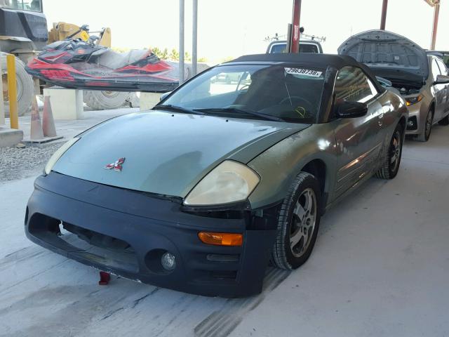 4A3AE45G13E098625 - 2003 MITSUBISHI ECLIPSE SP GREEN photo 2