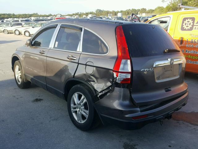 5J6RE3H78AL036329 - 2010 HONDA CR-V EXL BROWN photo 3