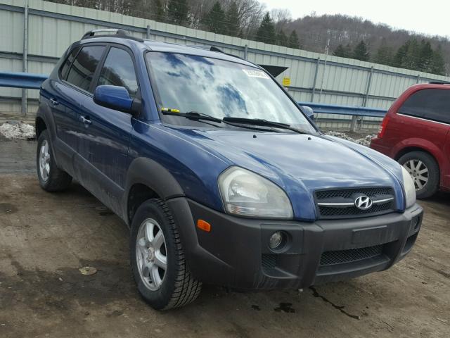 KM8JN12D75U045279 - 2005 HYUNDAI TUCSON GLS BLUE photo 1