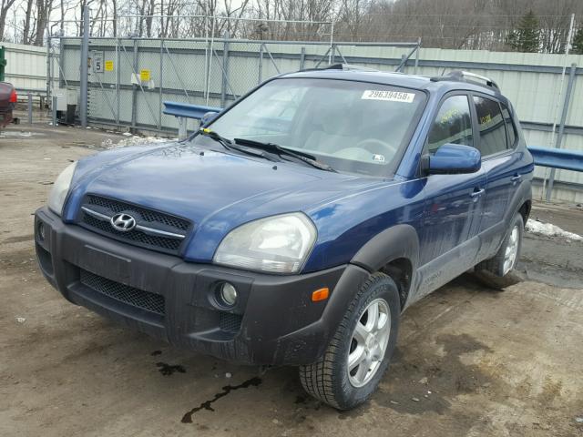 KM8JN12D75U045279 - 2005 HYUNDAI TUCSON GLS BLUE photo 2