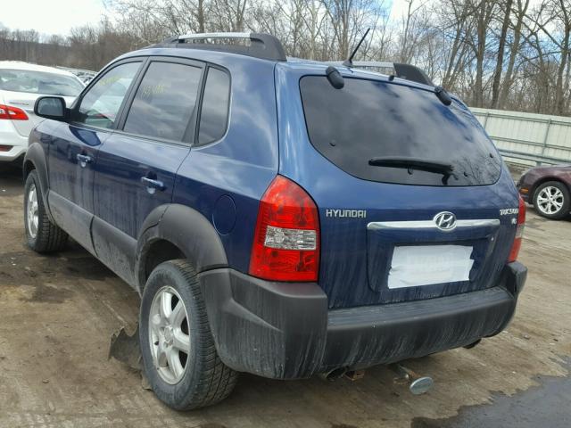 KM8JN12D75U045279 - 2005 HYUNDAI TUCSON GLS BLUE photo 3