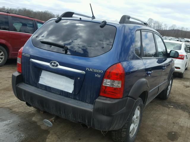 KM8JN12D75U045279 - 2005 HYUNDAI TUCSON GLS BLUE photo 4