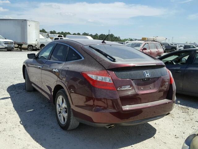 5J6TF1H52CL001679 - 2012 HONDA CROSSTOUR MAROON photo 3