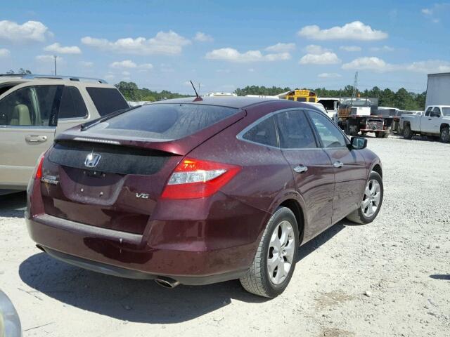 5J6TF1H52CL001679 - 2012 HONDA CROSSTOUR MAROON photo 4