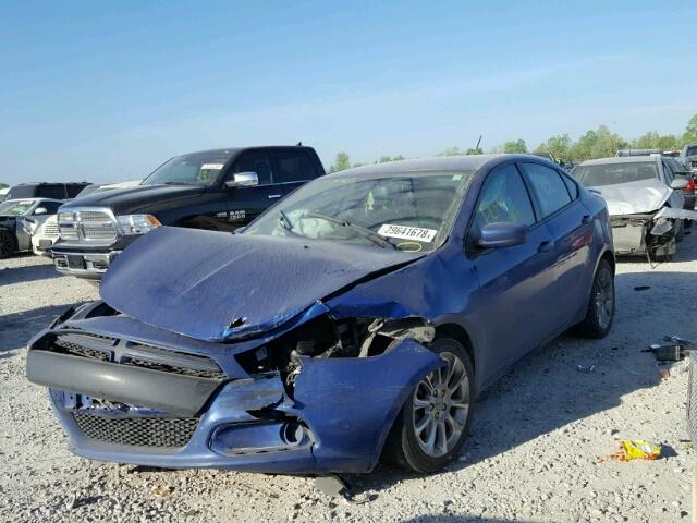 1C3CDFBA0DD137243 - 2013 DODGE DART SXT BLUE photo 2