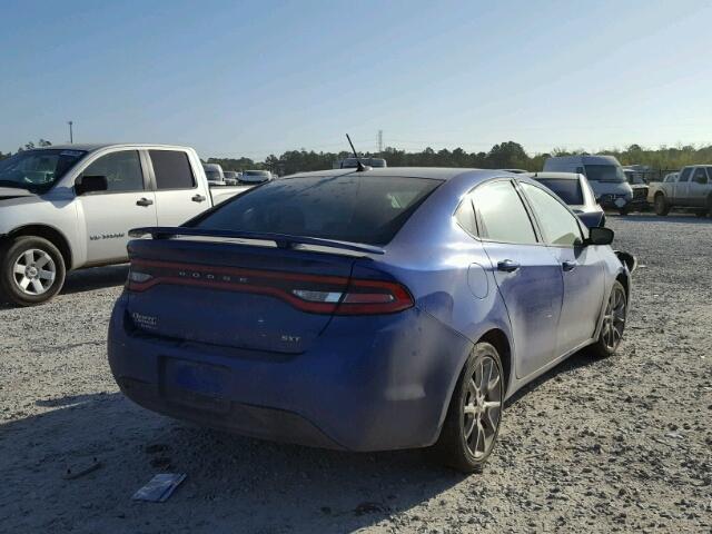 1C3CDFBA0DD137243 - 2013 DODGE DART SXT BLUE photo 4