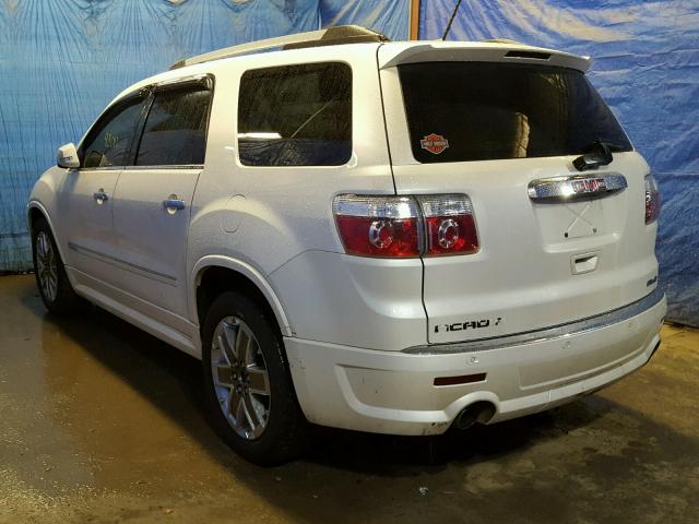 1GKKVTED7BJ212810 - 2011 GMC ACADIA DEN WHITE photo 3