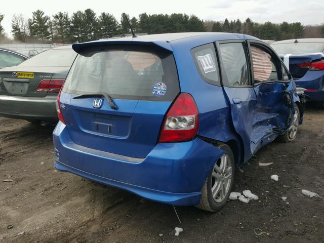 JHMGD38667S066384 - 2007 HONDA FIT S 蓝色 照片 4