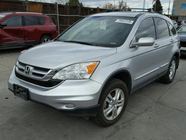 JHLRE4H70BC016057 - 2011 HONDA CR-V EXL SILVER photo 2