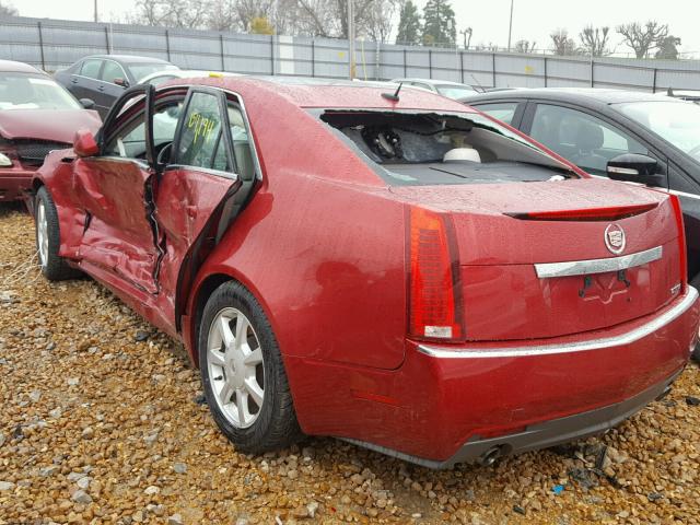 1G6DF577780140772 - 2008 CADILLAC CTS RED photo 3