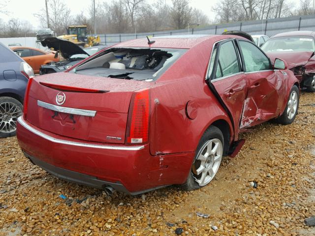 1G6DF577780140772 - 2008 CADILLAC CTS RED photo 4
