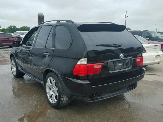 5UXFB33552LH38375 - 2002 BMW X5 BLACK photo 3