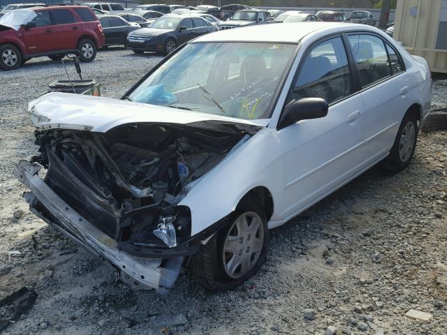 2HGES16503H530351 - 2003 HONDA CIVIC LX WHITE photo 2