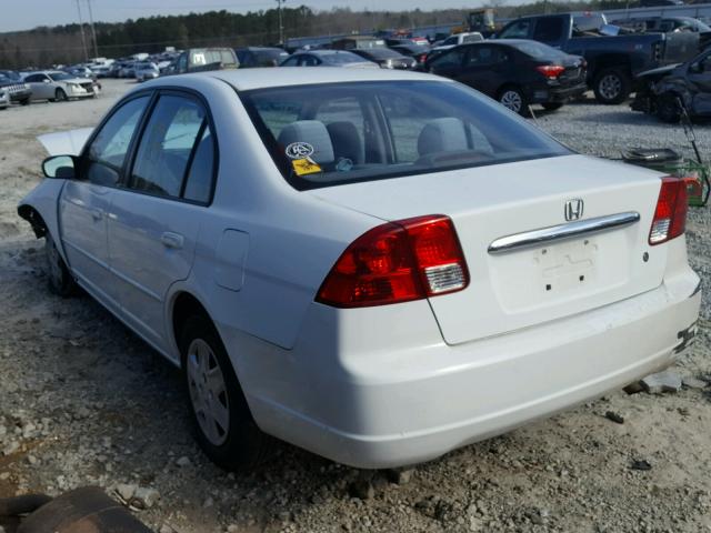 2HGES16503H530351 - 2003 HONDA CIVIC LX WHITE photo 3