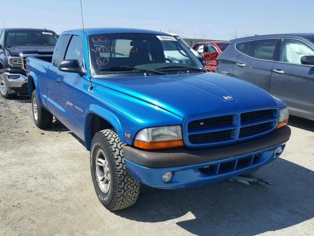 1B7GG22N7YS791531 - 2000 DODGE DAKOTA BLUE photo 1