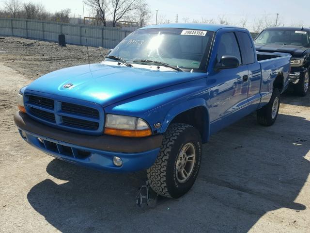 1B7GG22N7YS791531 - 2000 DODGE DAKOTA BLUE photo 2