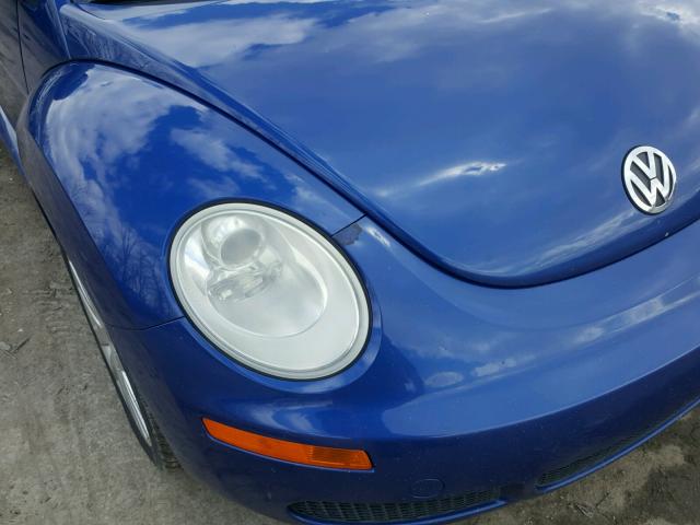 3VWRF31Y88M412930 - 2008 VOLKSWAGEN NEW BEETLE BLUE photo 9