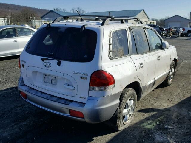 KM8SC73E56U076018 - 2006 HYUNDAI SANTA FE G WHITE photo 4