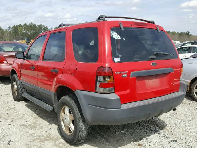 1FMYU01142KD98704 - 2002 FORD ESCAPE XLS RED photo 3