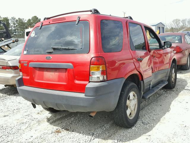 1FMYU01142KD98704 - 2002 FORD ESCAPE XLS RED photo 4