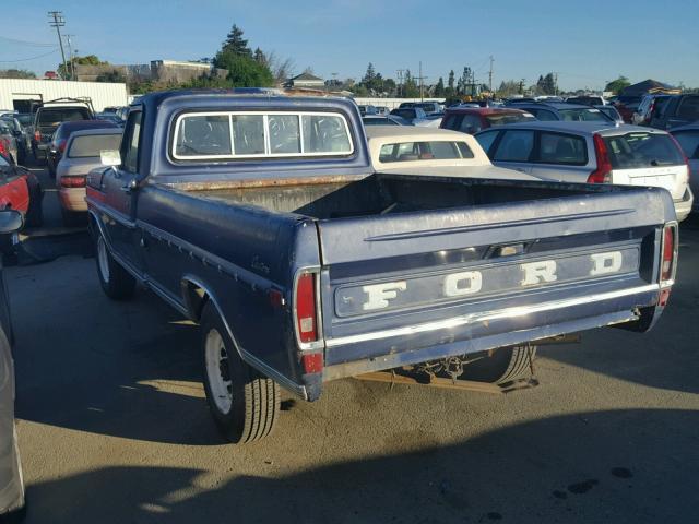 F25YRK06715 - 1971 FORD F250 BLUE photo 3