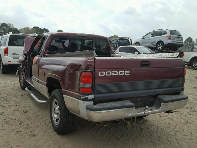 3B7HC12Y71G181307 - 2001 DODGE RAM 1500 MAROON photo 3