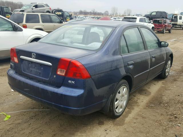 2HGES26721H548841 - 2001 HONDA CIVIC EX ლურჯი ფოტო 4