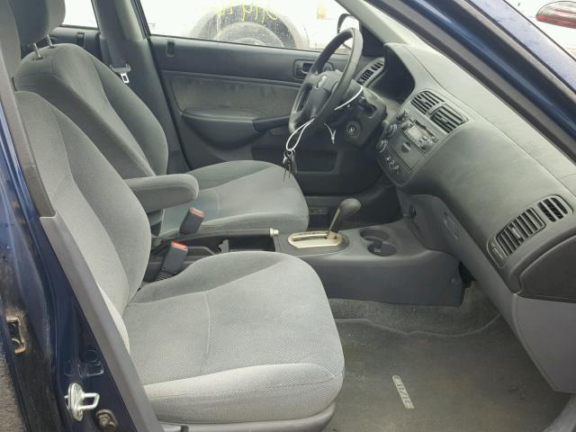 2HGES26721H548841 - 2001 HONDA CIVIC EX ლურჯი ფოტო 5