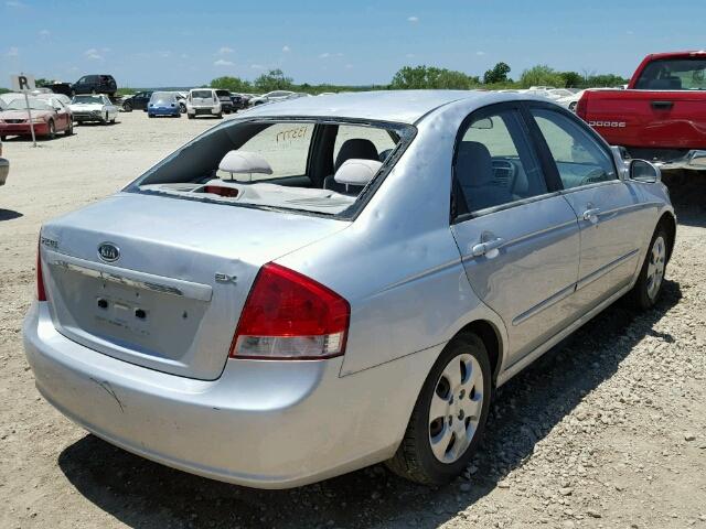 KNAFE121X75441698 - 2007 KIA SPECTRA EX SILVER photo 4