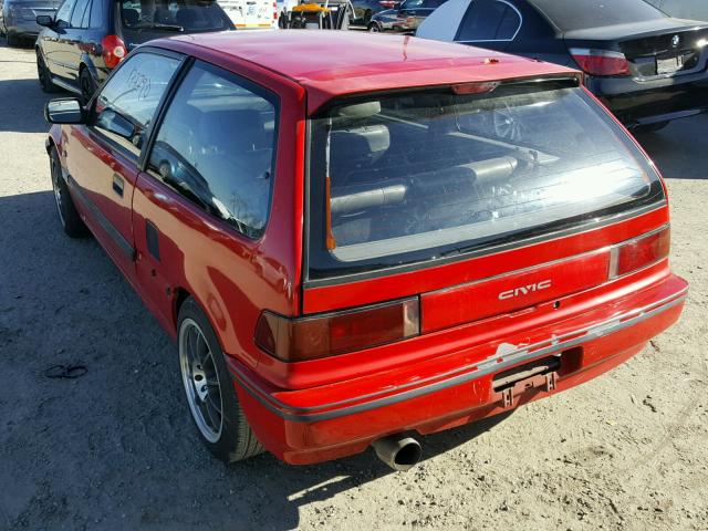 JHMED6343JS037706 - 1988 HONDA CIVIC RED photo 3