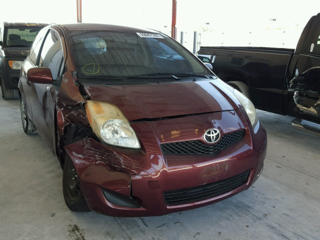 JTDJT4K39A5306287 - 2010 TOYOTA YARIS BURGUNDY photo 1