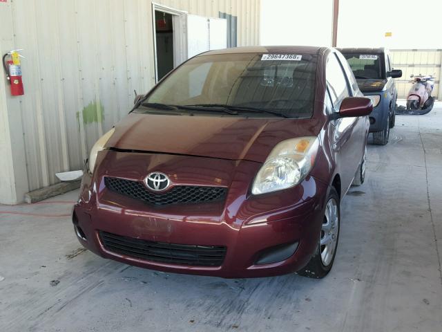 JTDJT4K39A5306287 - 2010 TOYOTA YARIS BURGUNDY photo 2