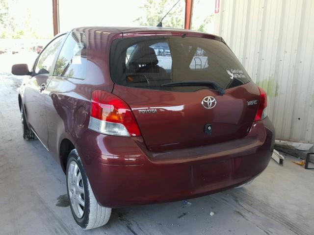 JTDJT4K39A5306287 - 2010 TOYOTA YARIS BURGUNDY photo 3