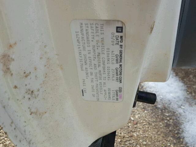 1G2WP14TXKF317868 - 1989 PONTIAC GRAND PRIX Ağ foto 10