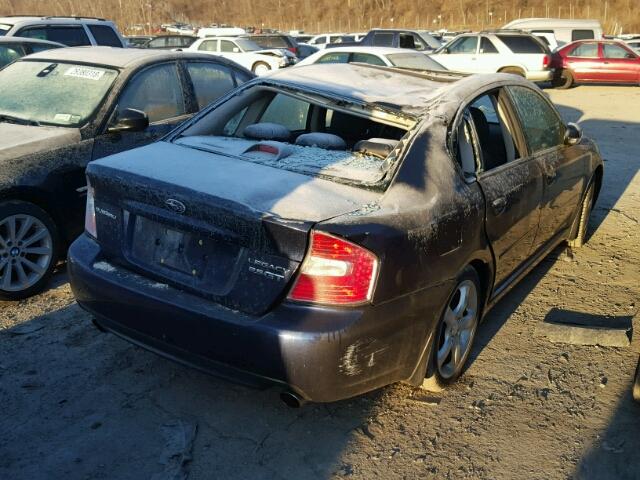 4S3BL676856219726 - 2005 SUBARU LEGACY GT BLUE photo 4