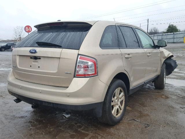 2FMDK38C67BB54342 - 2007 FORD EDGE SEL GOLD photo 4