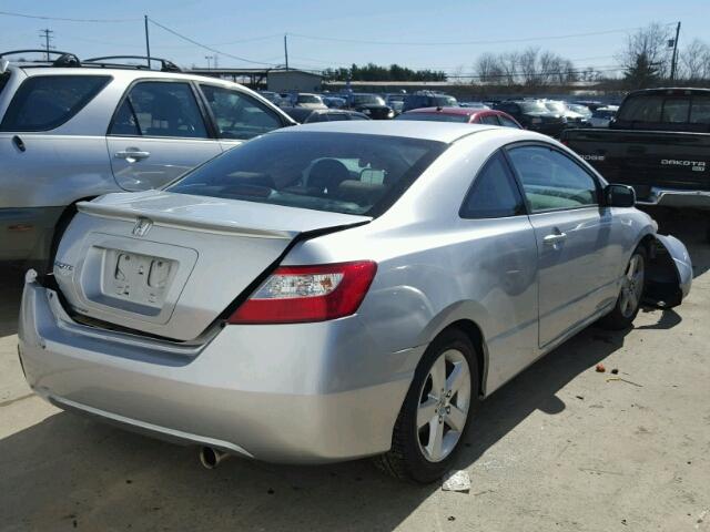 2HGFG12828H540683 - 2008 HONDA CIVIC EX ვერცხლისფერი ფოტო 4