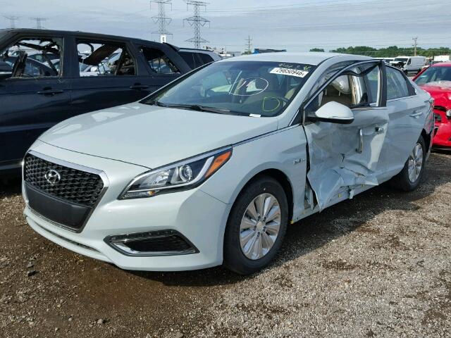 KMHE24L12GA033223 - 2016 HYUNDAI SONATA HYB BLUE photo 2